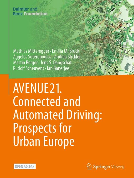 Title details for AVENUE21. Connected and Automated Driving by Mathias Mitteregger - Available